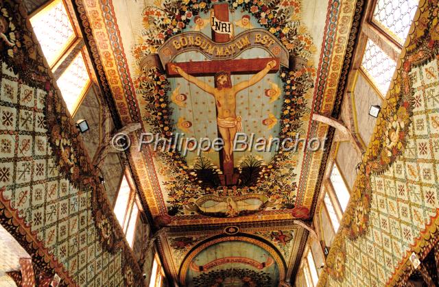 guyane 06.JPG - Eglise d'IracouboFresques du bagnard Pierre HuguetGuyane française